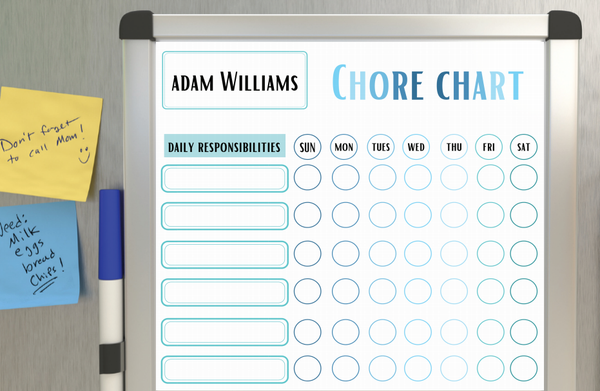 Blue and Pink Chore Chart Set