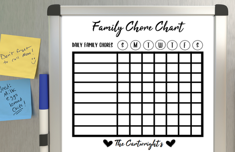 Custom Family Chore Chart
