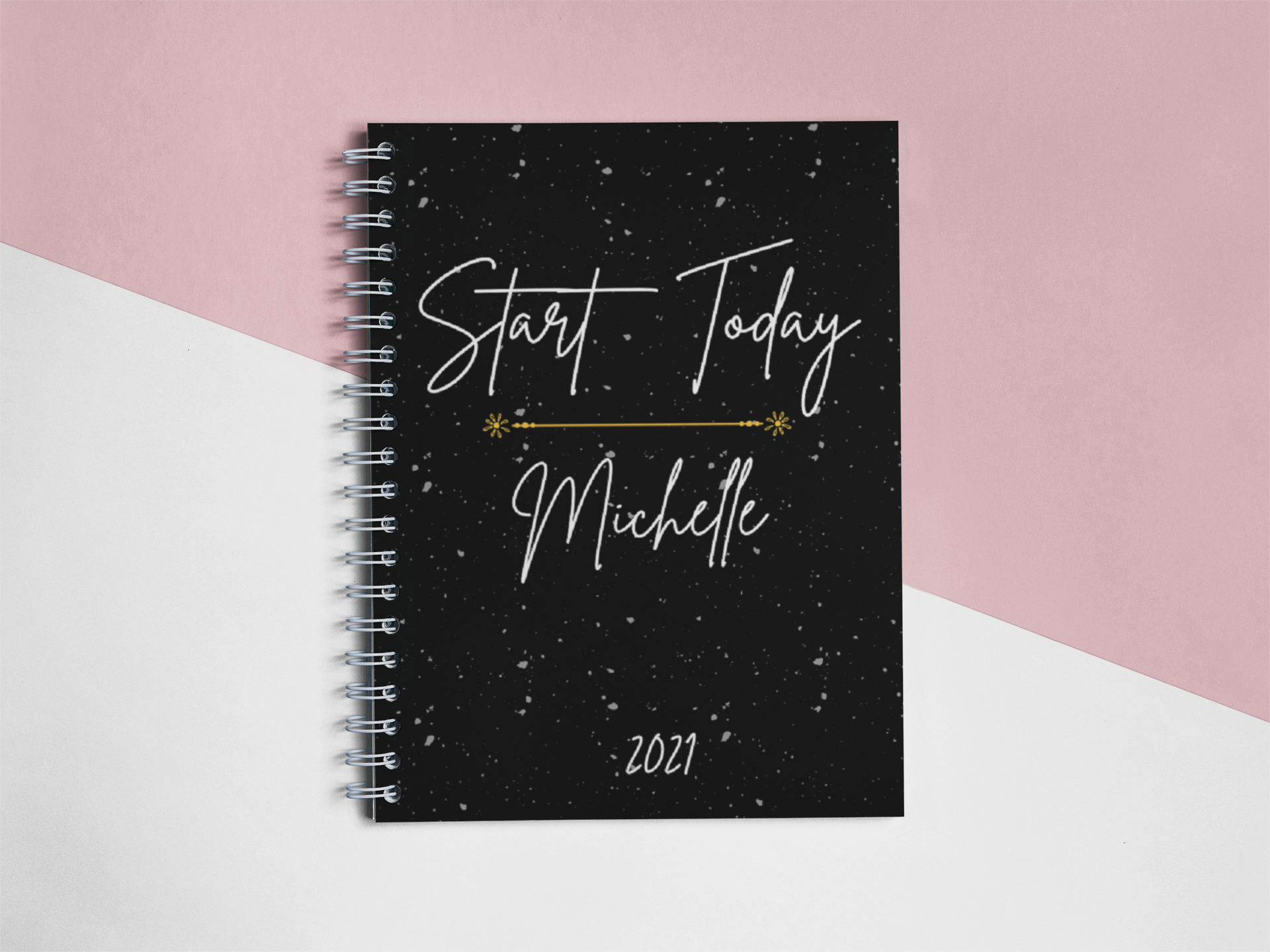 Custom Start Today Small Wire-O Notebook